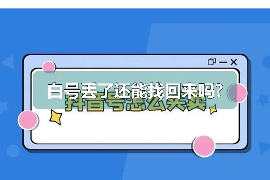 白号丢了还能找回来吗?